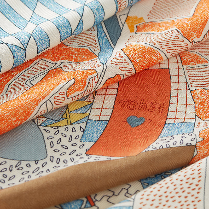 エルメス HERMES RENDEZ-VOUS CHEZ HERMES 243781S カレジェアン140 ショール Rendez-Vous Chez Hermès shawl 140 - Brown | Hermès Hong Kong SAR
